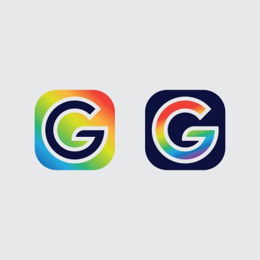 G logo tasarımı ve G simgesi stok resim grafik simgesi kimliği