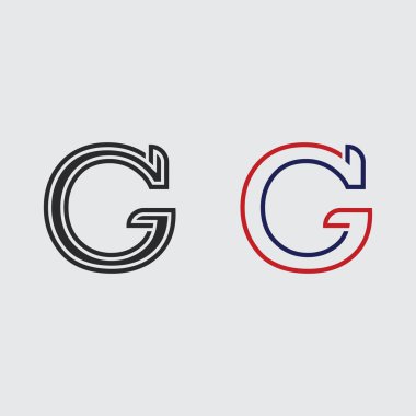 G logo tasarımı ve G simgesi stok resim grafik simgesi kimliği
