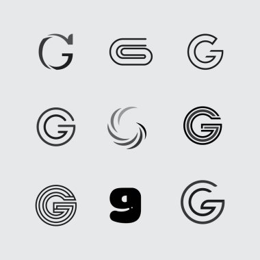 Ölçeklenebilir G Vektör Logo Paketi Özelleştirilebilir G Simgesi Koleksiyonu