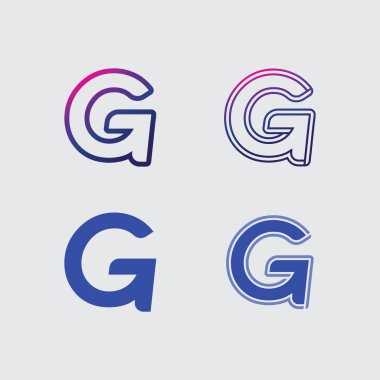 Modern Business Style Brandin 'in G logosuna sahip zarif monogram