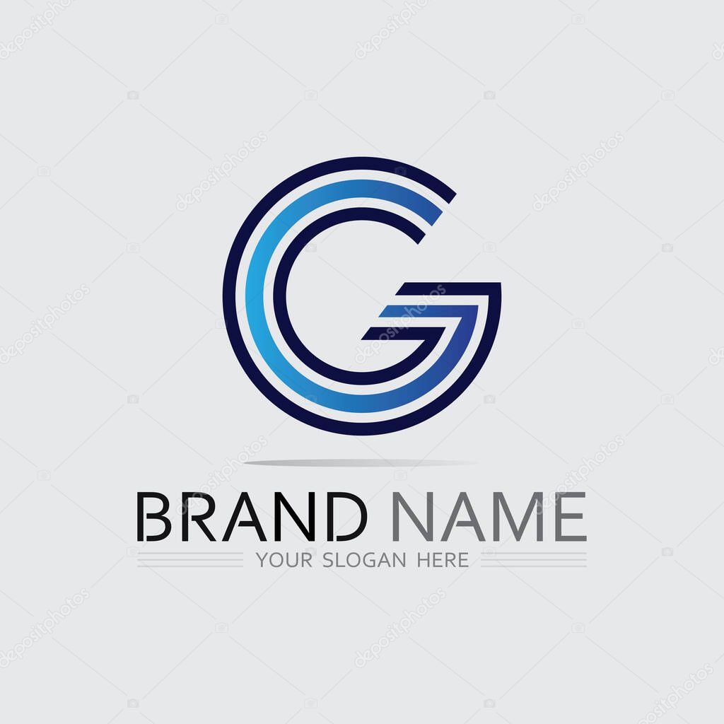 G Logo Design Paired with High-Tech G Branding Concept