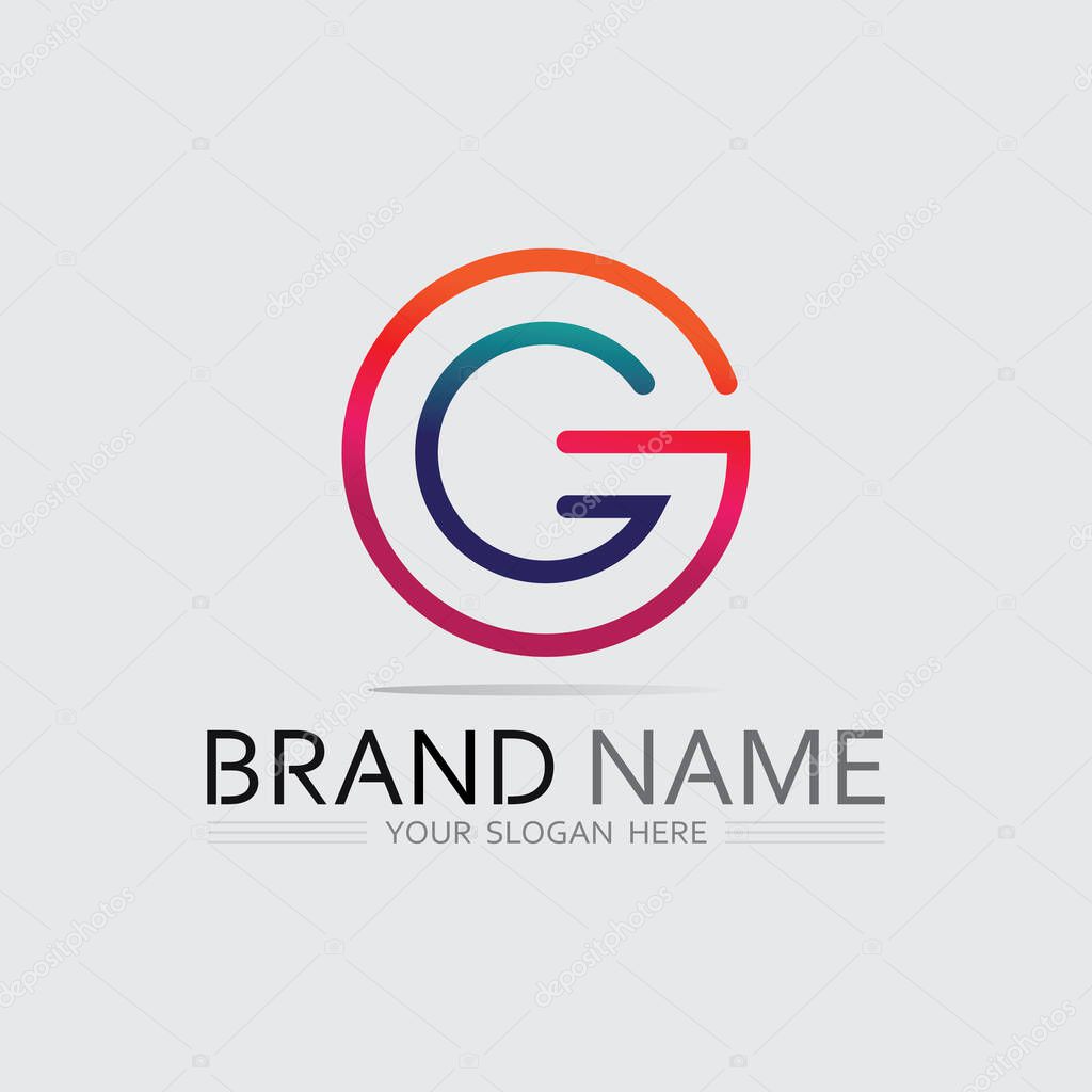 Organic G Letter Symbol and Vintage G Emblem Logo Combinatio