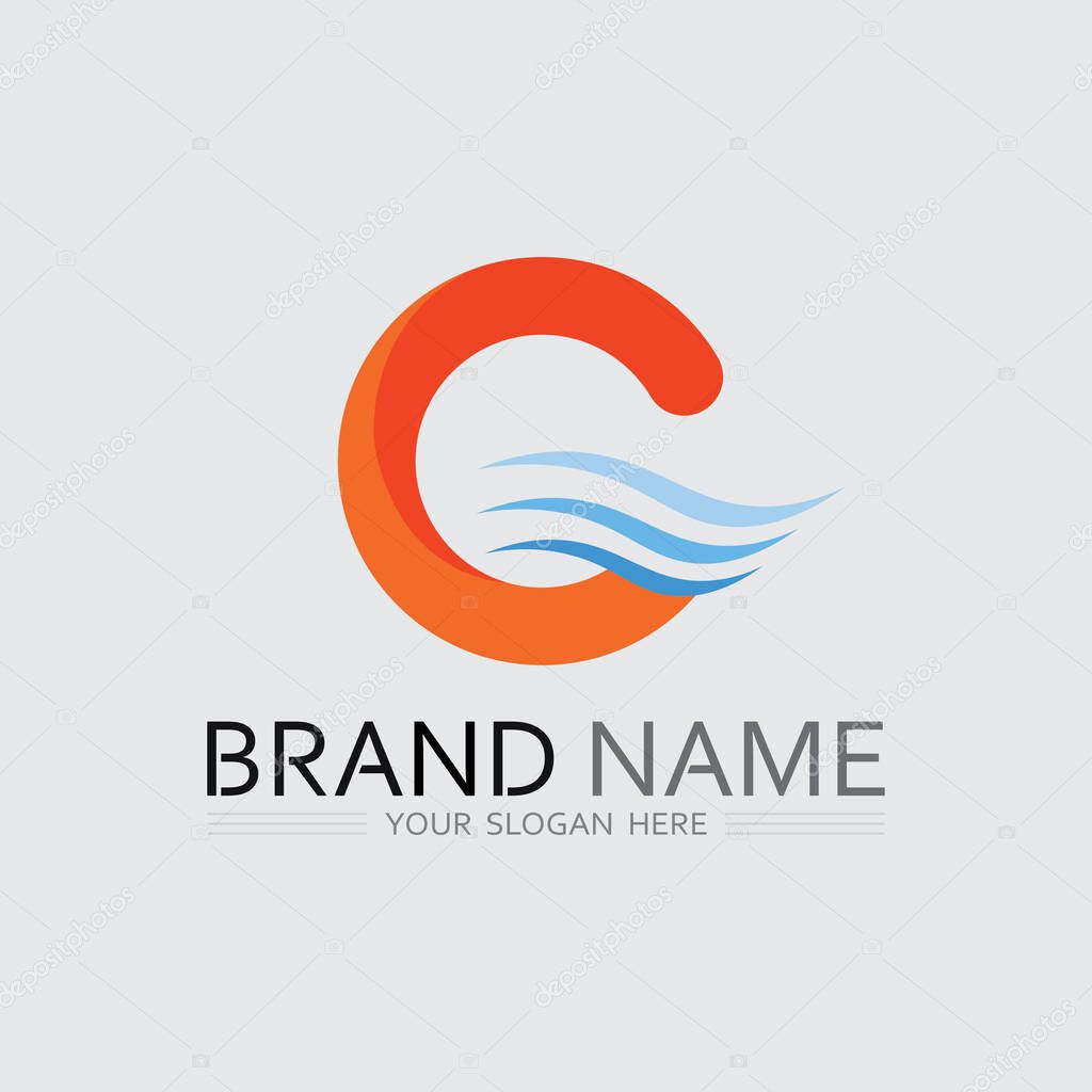 Unique G Logo Template Paired with Serif and Sans Serif G Monogram