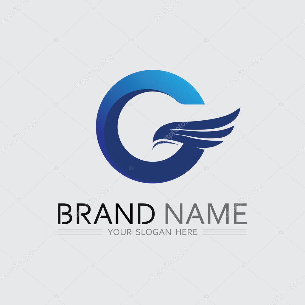 Abstract G Font Logo with Geometric Branding Aestheti