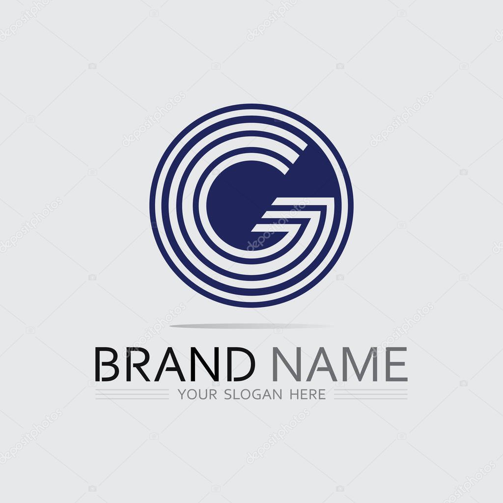 Unique Circle G Logo Paired with High-Tech Font Illustratio