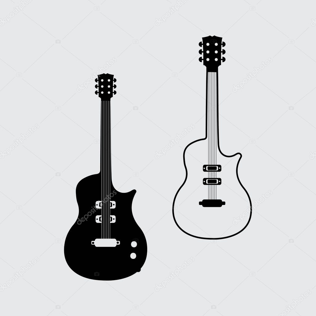 Guitar and Musical Elements with Boho Style for International Music Day Poster