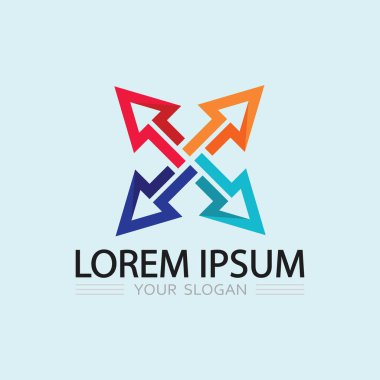 Büyümeyi, Hırsı ve Vizyoner Lideri temsil eden Asgari Ok Simgesi Simgesi Simgesi