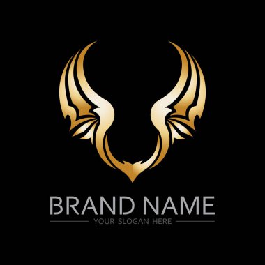 Modern Brandin için Vektör Kanatları Silueti