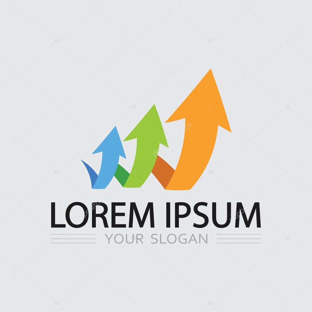 Dynamic Arrow Vector Icon for Busines