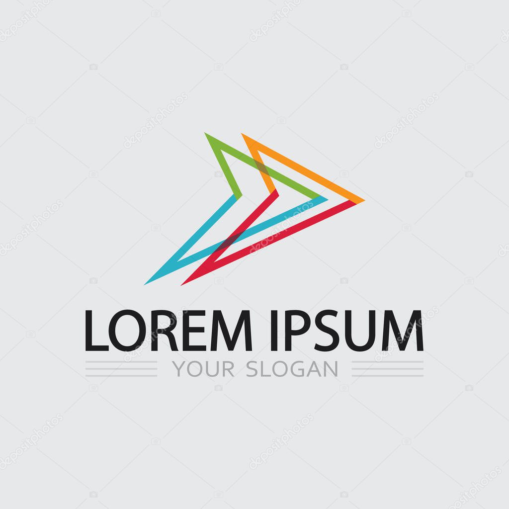 Bold Arrow Shape Logo Concep
