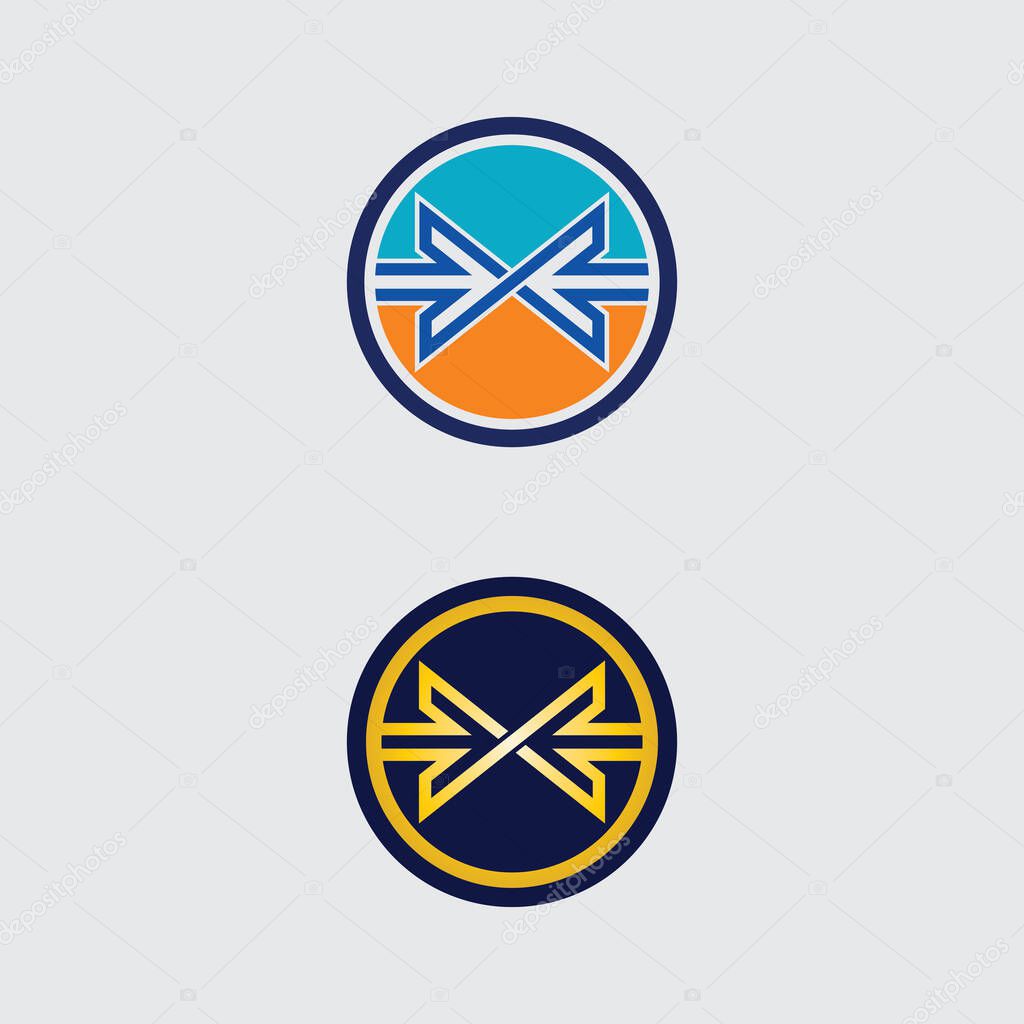 Flat Arrow Logo Set for Digital Us