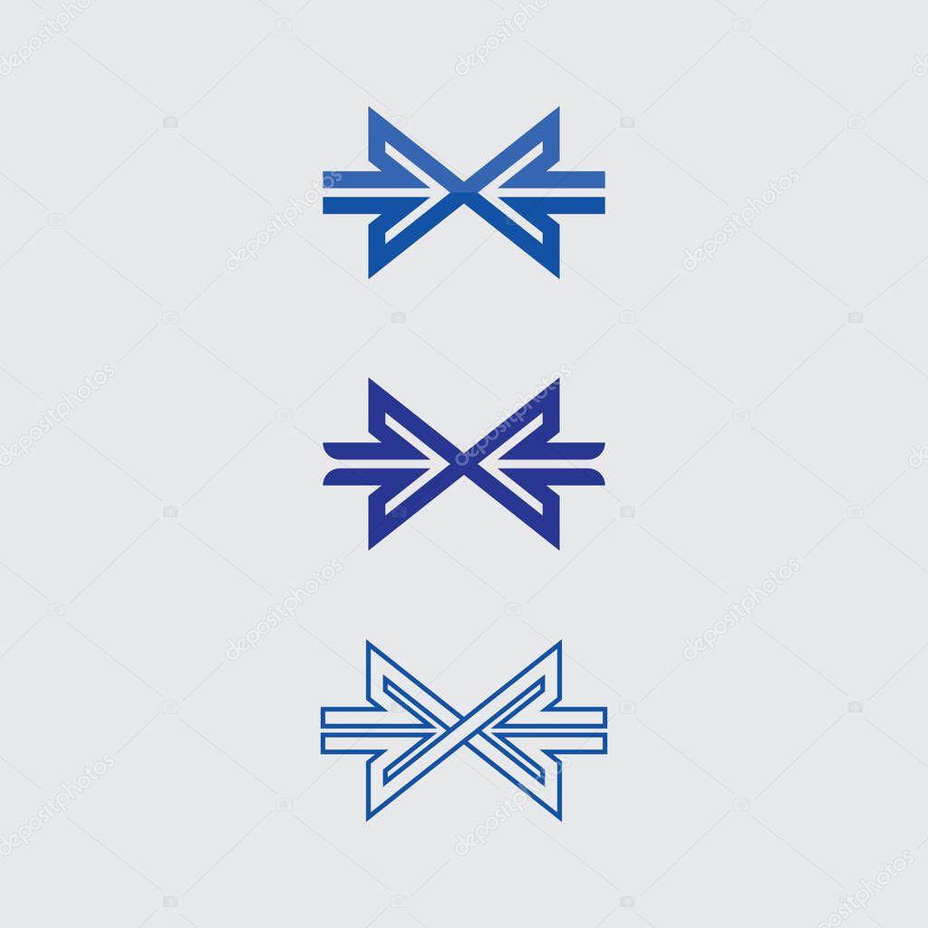 Corporate Arrow Logo in Line Style Symbol Logo arrow design stock