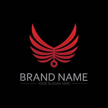 Şirketler için Minimalist Kanat Simgesi Logosu