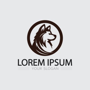 Gülümseyen Köpek Kafalı Çember Rozet Logosu