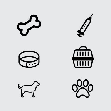 Teknik Hayvan Hizmetleri için Modern Geometrik Köpek Logosu simgesi belirlendi
