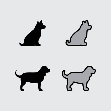 Köpek ve Kemikli Hayvan Dükkanı Rozeti Logosu