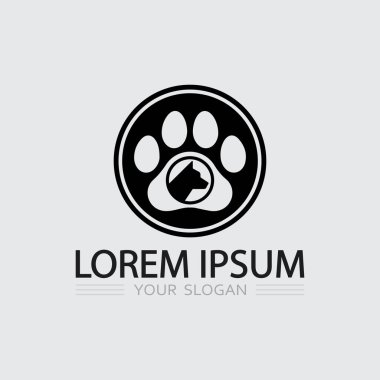 Bakım ve Tedavi Markaları İçin Mutlu Köpek Yüzlü Amblem