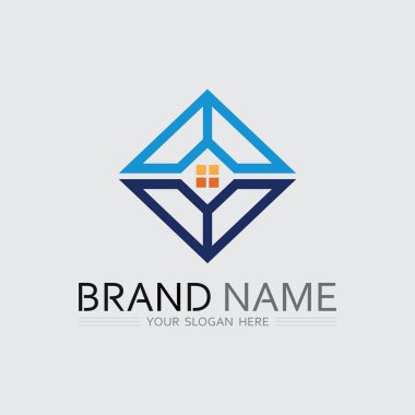 Gayrimenkul Çöpçatanlığı için Ev ve Bulmaca Logosu