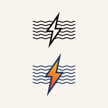 Güçlü Enerji ve Teknolojik Brandin için Minimum Yıldırım Şekline sahip Şimşek Logosu Simgesi