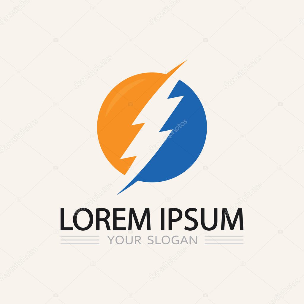 Bold Thunderbolt Flash Logo Vector for Electric Repair, Energy Business and Fast Service Brandin