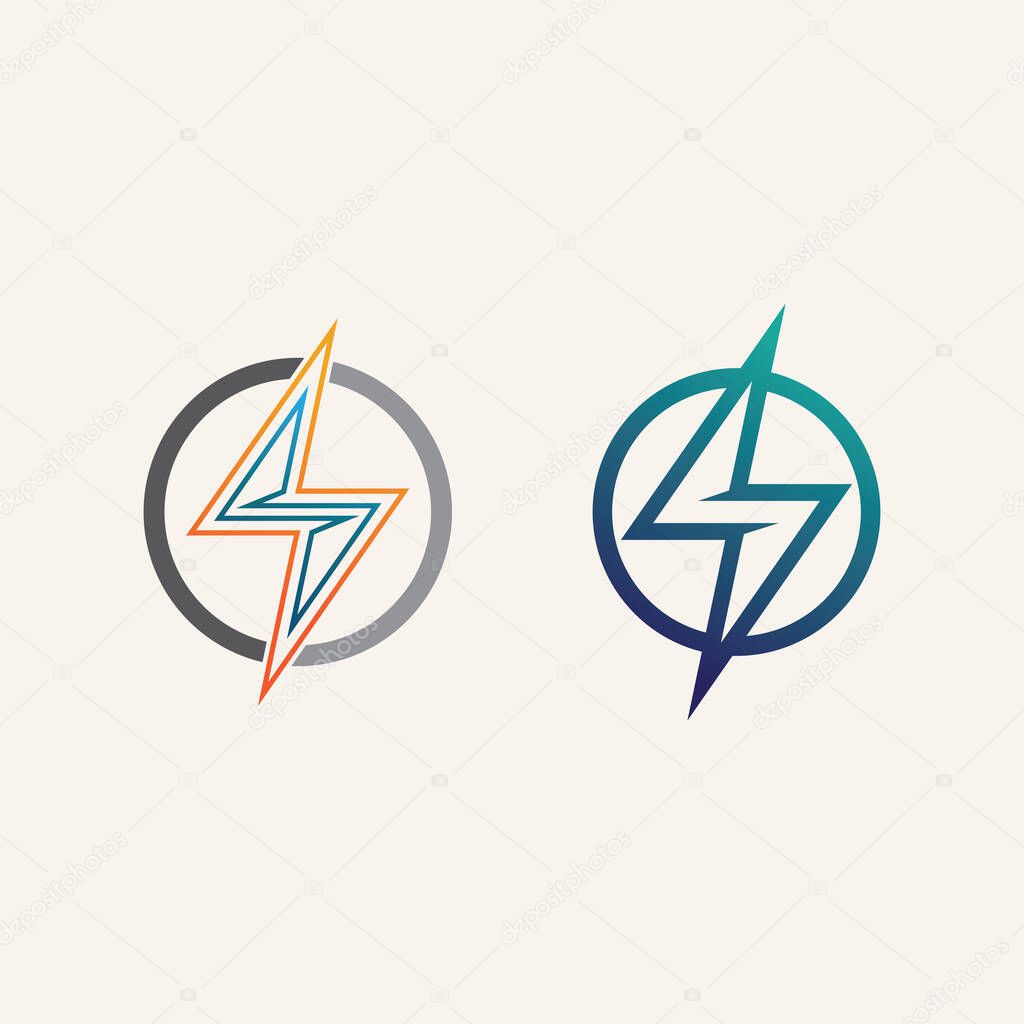 Creative Flash Lightning Logo Vector for Innovation and Fast Technology Company Brand Desig