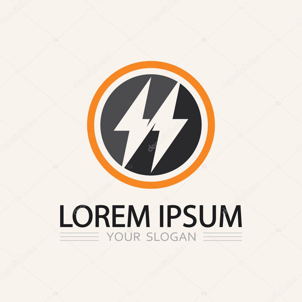 Vector Logo of Flash Lightning Bolt for Tech Brand Focused on Speed, Energy and Innovatio