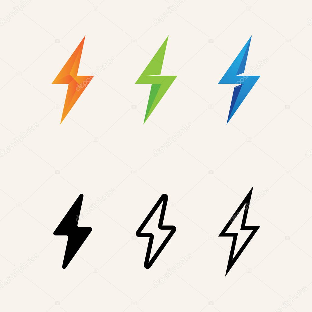 Flash Bolt Lightning Logo Design for Technology and Energy Company Branding in Modern Vector Styl