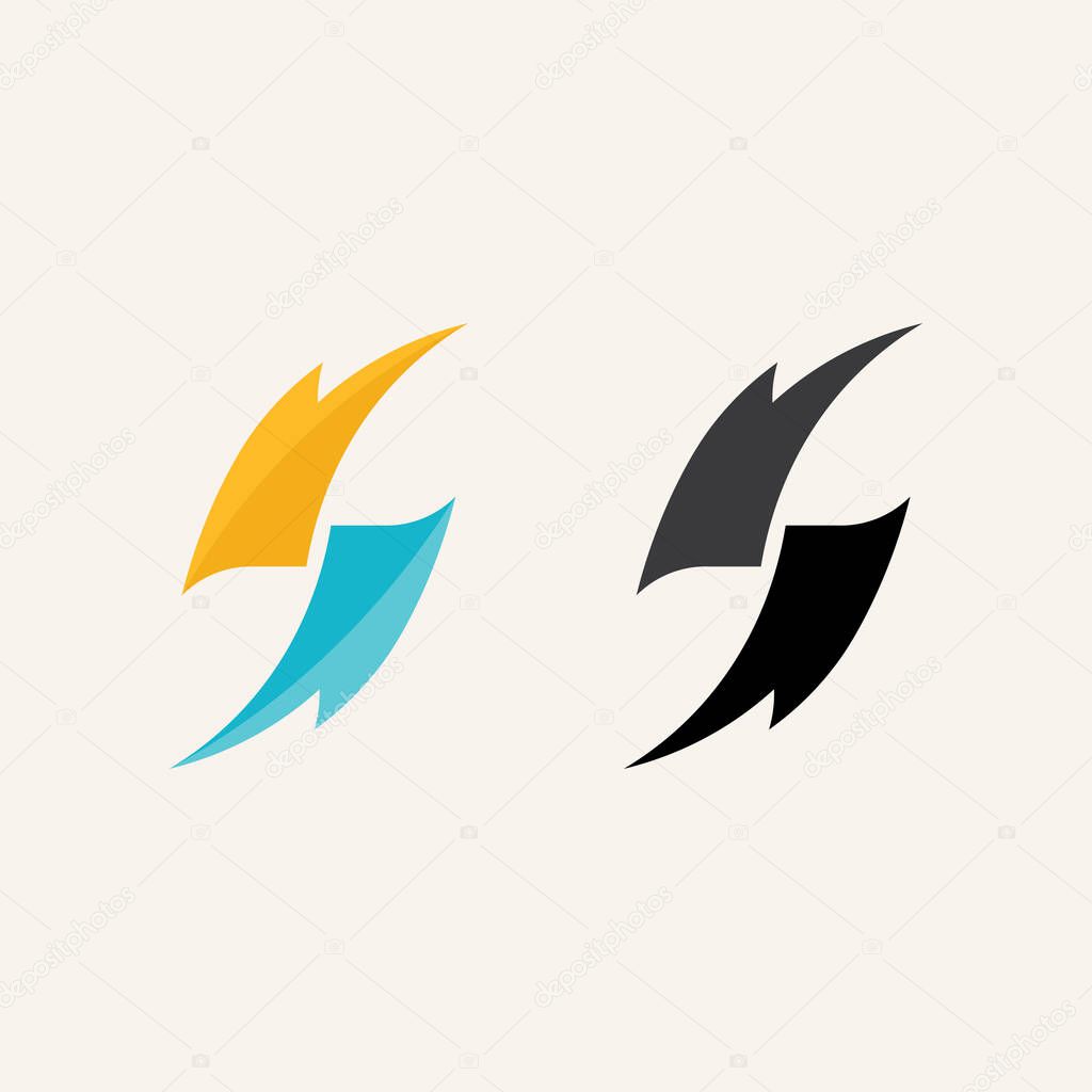 Electric Thunderbolt Logo Vector for Power Company and Energy Startup with Bold Lightning Ico
