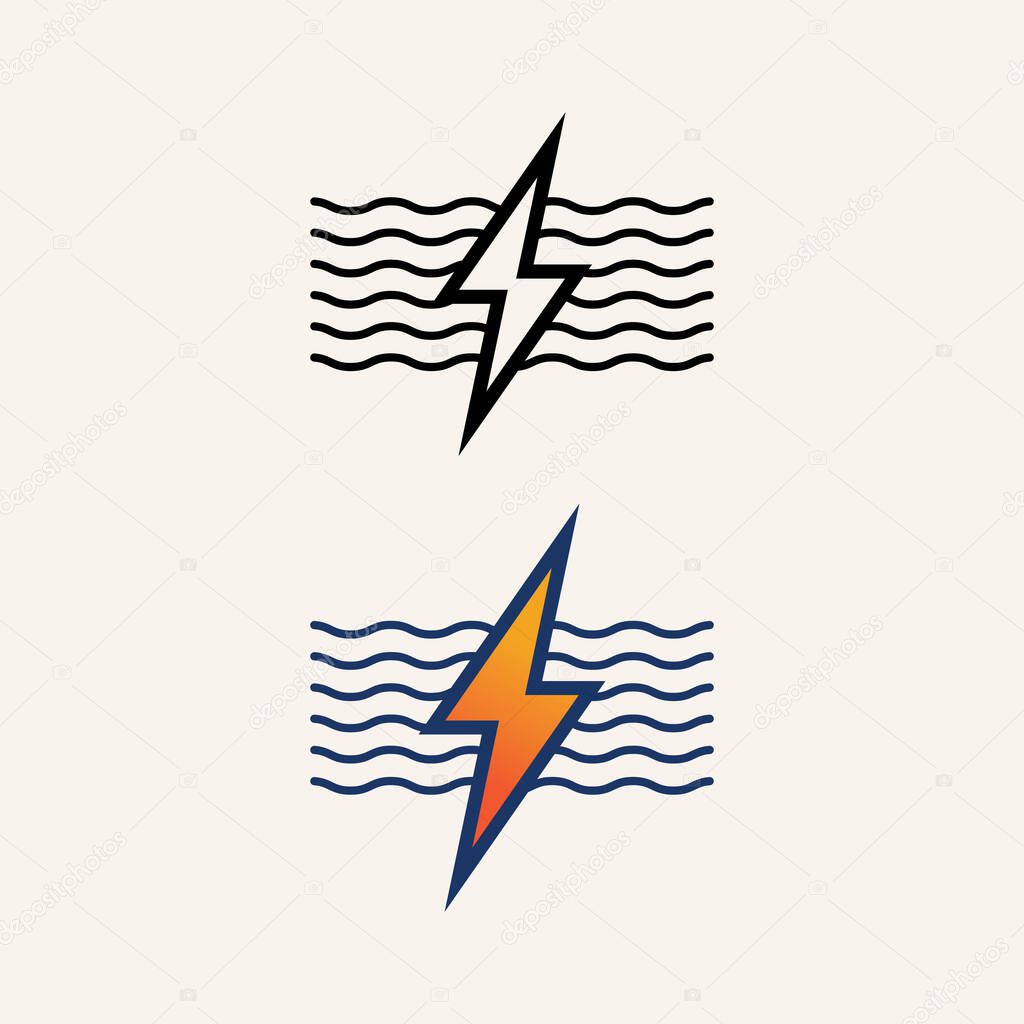 Thunder Flash Logo Icon with Minimal Lightning Shape for Powerful Energy and Tech Brandin
