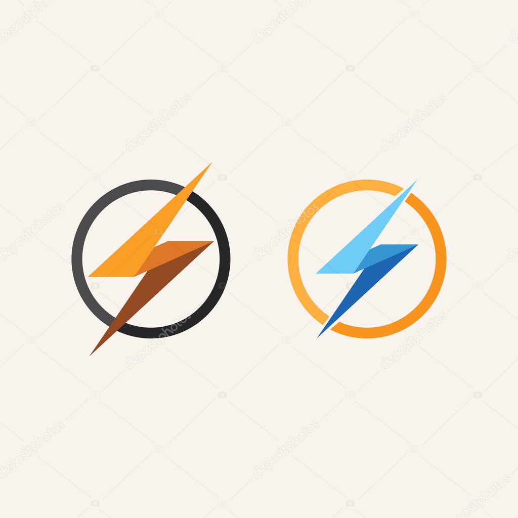 Electric Shock Lightning Bolt Logo Design in Modern Vector Style for Energy Brandin