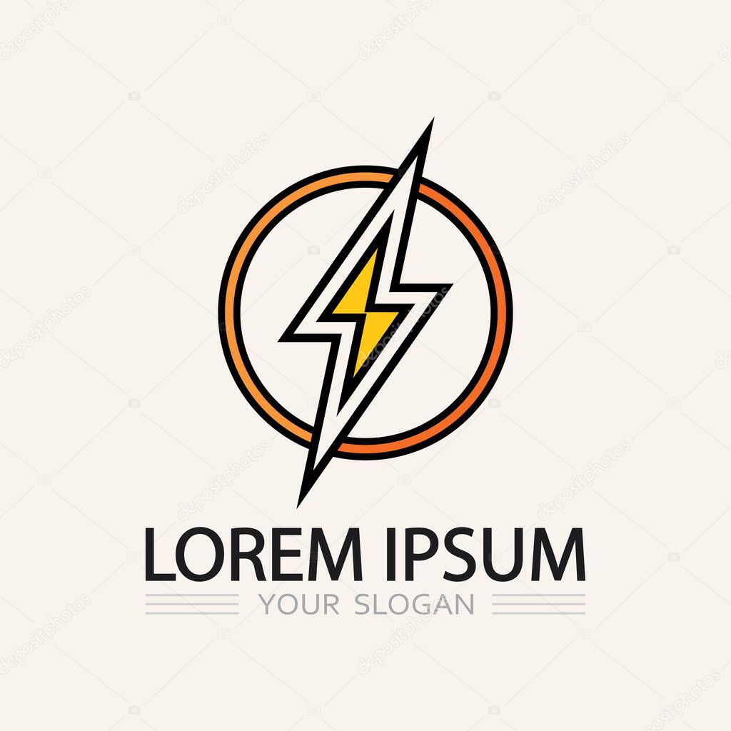 Thunderstorm Lightning Flash Logo in Clean Vector Format for Power and Electricity Brand