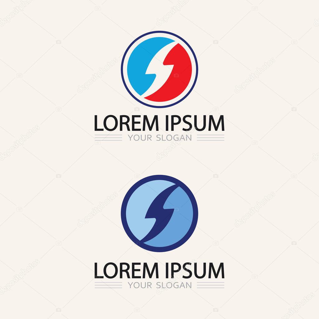 Electro Flash Bolt Logo with High Voltage Icon Vector for Sustainable Energy and Electric Tech Logo