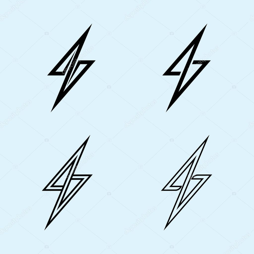 Electric Energy Lightning Logo with Power Bolt Symbol for Charging Station and Electricity Company Branding