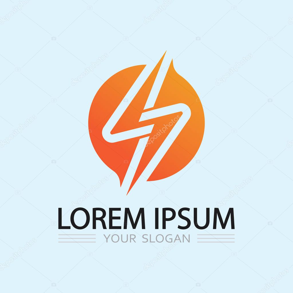 Monoline Lightning Logo Icon with Modern Thunder Shape for Energy, Speed, and Electric Branding Concept