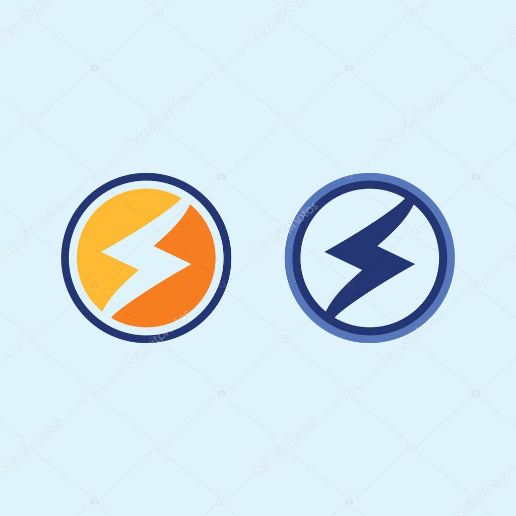 Lightning Bolt Thunder Icon Logo for Fast Delivery Services, Electric Cars, and Charging Technologies