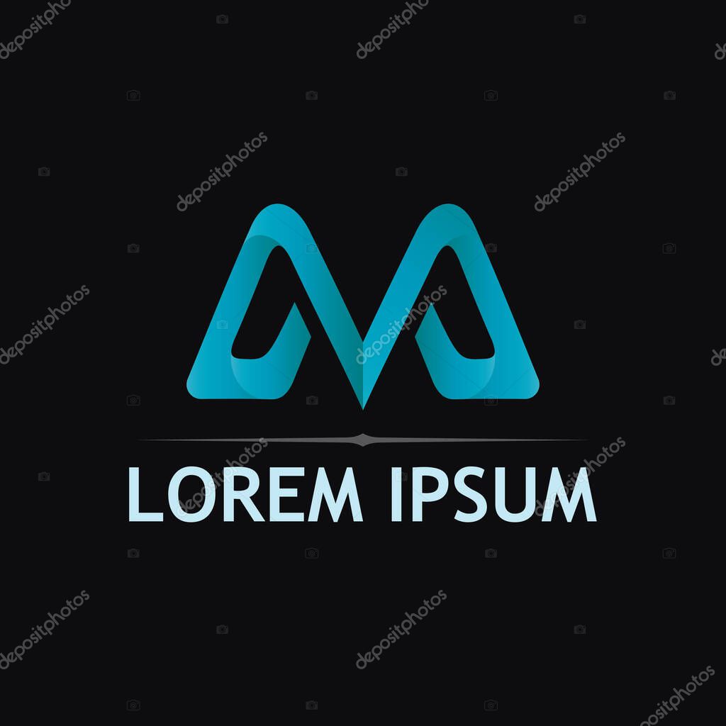 Bold and Unique M Logo Concept in Vector Illustration