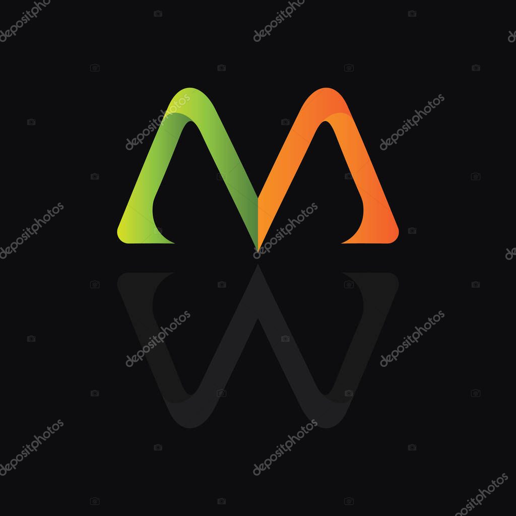 Flat M Logo Vector with Bold and Elegant Typography