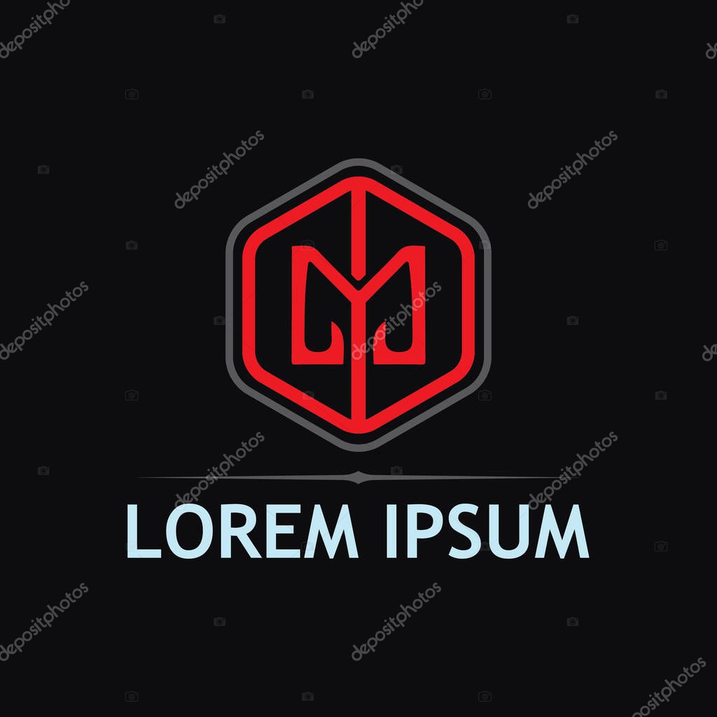 Stylish M Letter Logo with Geometric Vector Icon Design