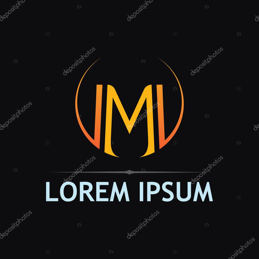 Premium M Letter Vector Logo with Abstract Symbol Style