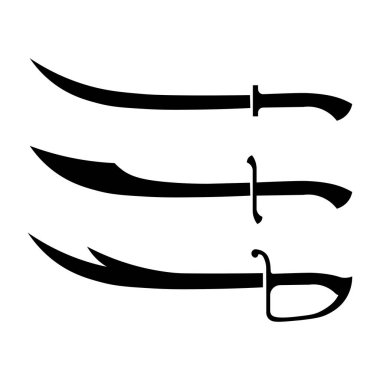 Güçlü Vektör Biçiminde Klasik Çelik Bıçak Simgesi logosu