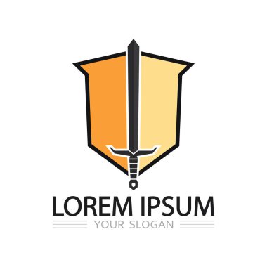 Eski Savaşçı Bıçak Logosu Tasarımı Vektör Çizim Biçimi
