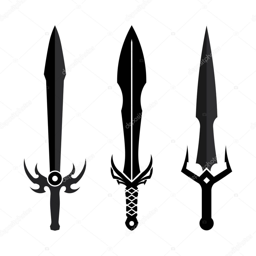 Medieval Sword Vector Logo for Historic Weapon Branding