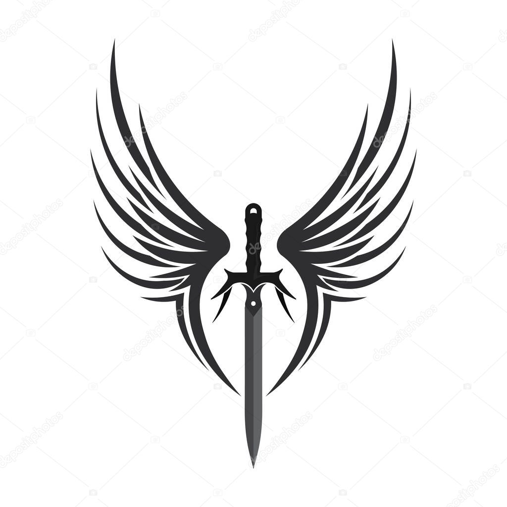 Sleek Sword Icon with Simple and Modern Vector Design