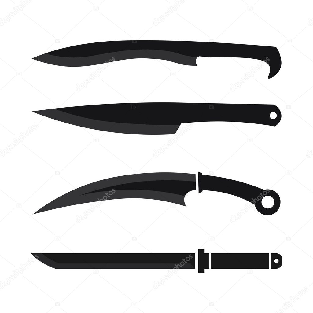 Sword Blade Icon with Minimalist Sharp Edge