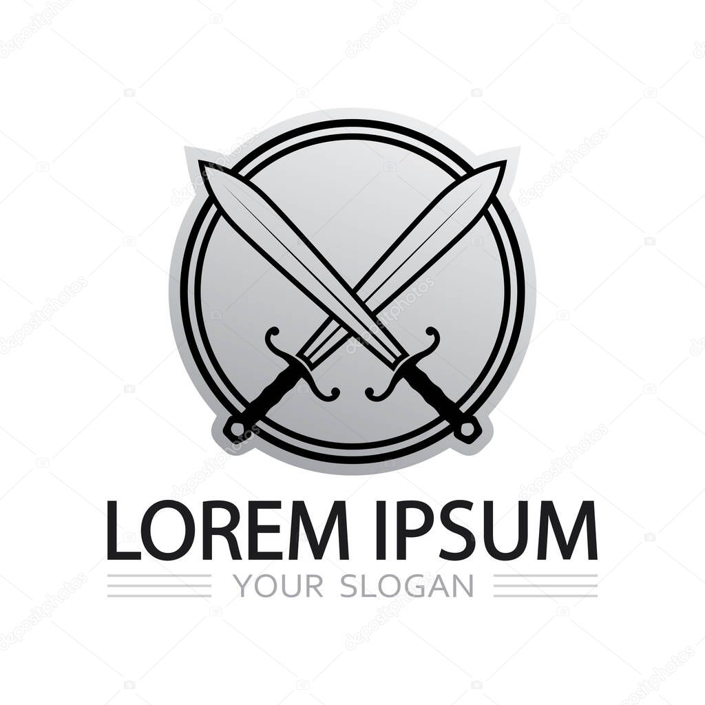 Vector Throwing Knife Logo Design for Combat Accessories