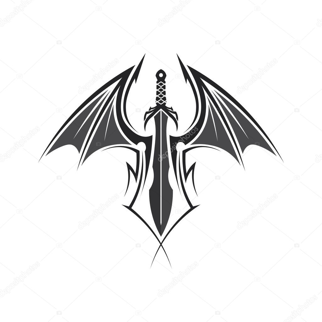 Battle Ready Sword Logo for Fighting Gear Vector Design