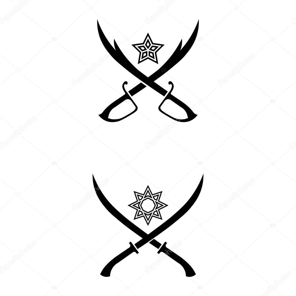 Vector Dagger Logo with Clean Sharp Military Weapon Design
