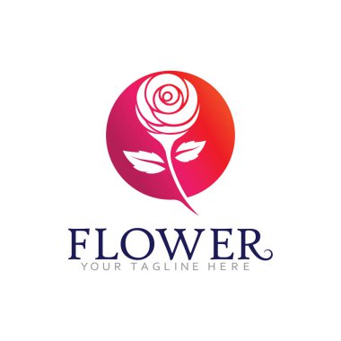 Butik veya Sağlık Stüdyosu için Eşsiz Çiçek Amblemi