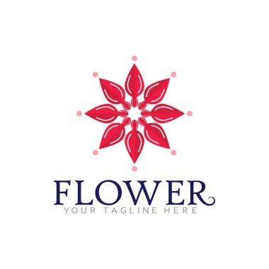 Modern Doğa Logosu Güzel Çiçek Taç Tasarımı