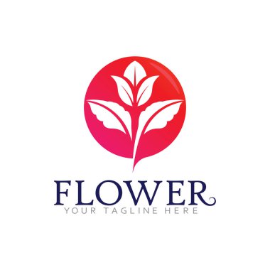 Çiçek açan yapraklı lüks Botanik Logo Vektörü